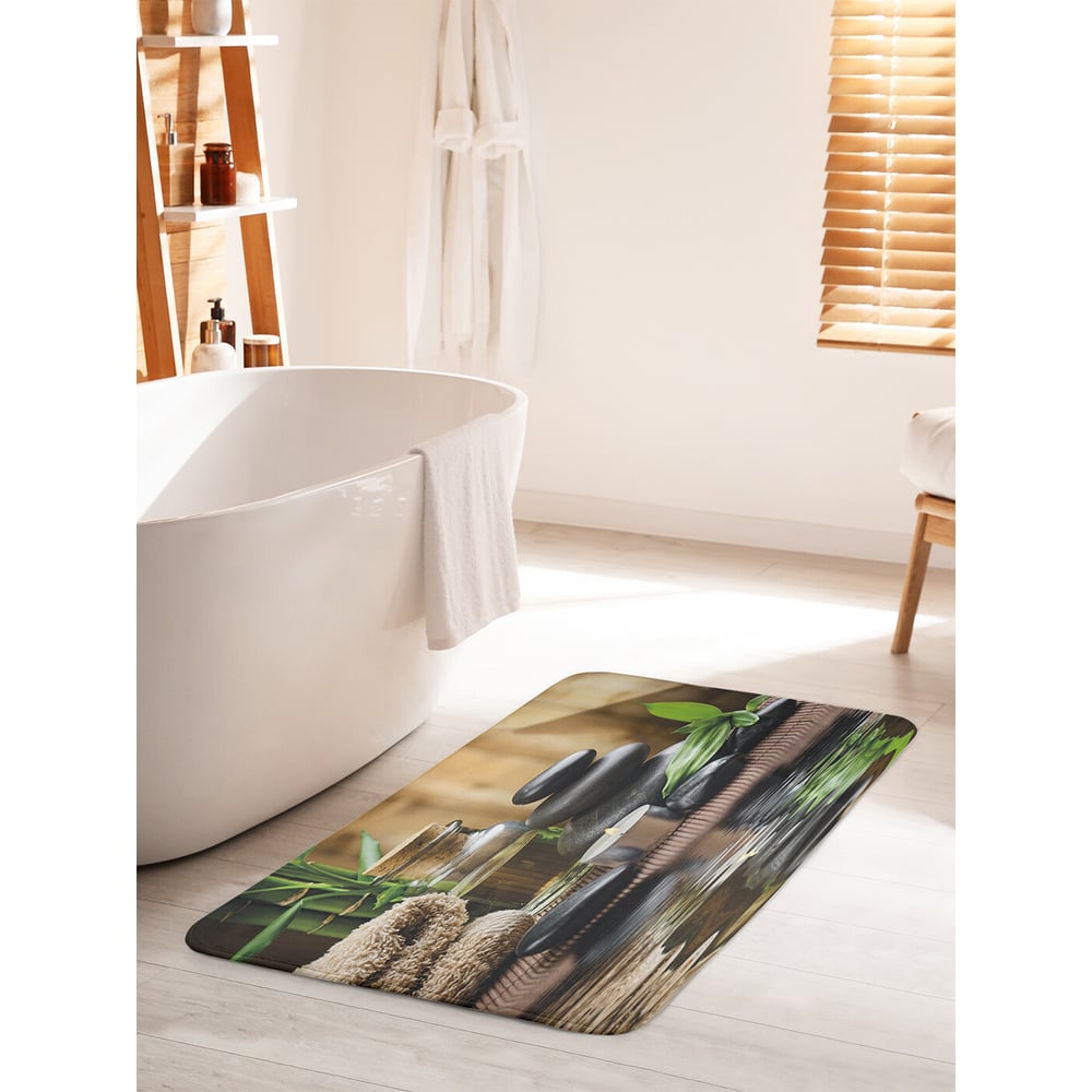 Изображение товара Коврик для ванной комнаты противоскользящий JOYARTY 60х100 см водные процедуры
