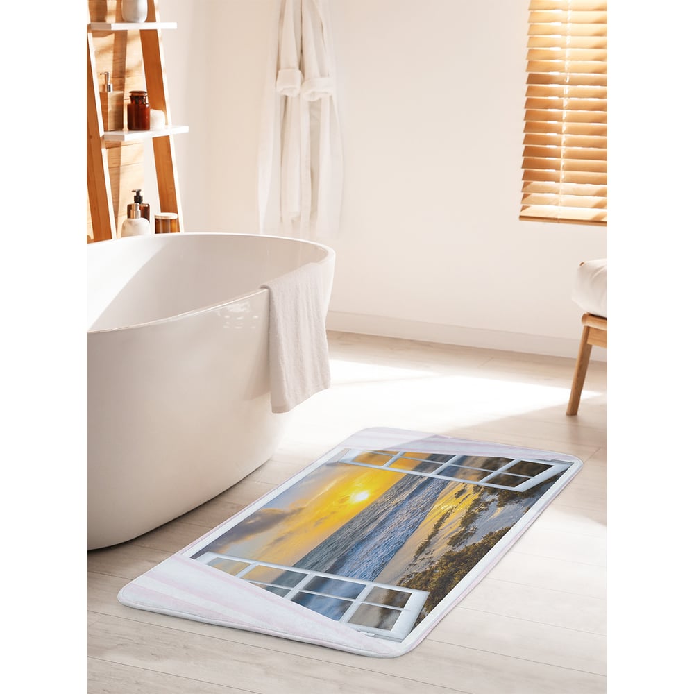 Изображение товара Коврик для ванной комнаты и туалета противоскользящий 60x100 см JOYARTY "Вид на морской рассвет"