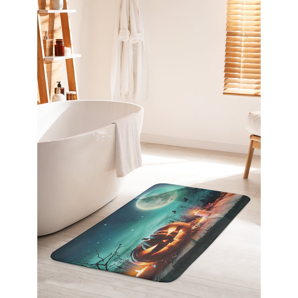 Изображение товара Коврик для ванной комнаты и туалета противоскользящий JOYARTY "Тыква на Хеллоуин" 60х100 см bath_36737_60x100 Изображение товара Коврик для ванной комнаты и туалета противоскользящий JOYARTY "Тыква на Хеллоуин" 60х100 см bath_36737_60x100