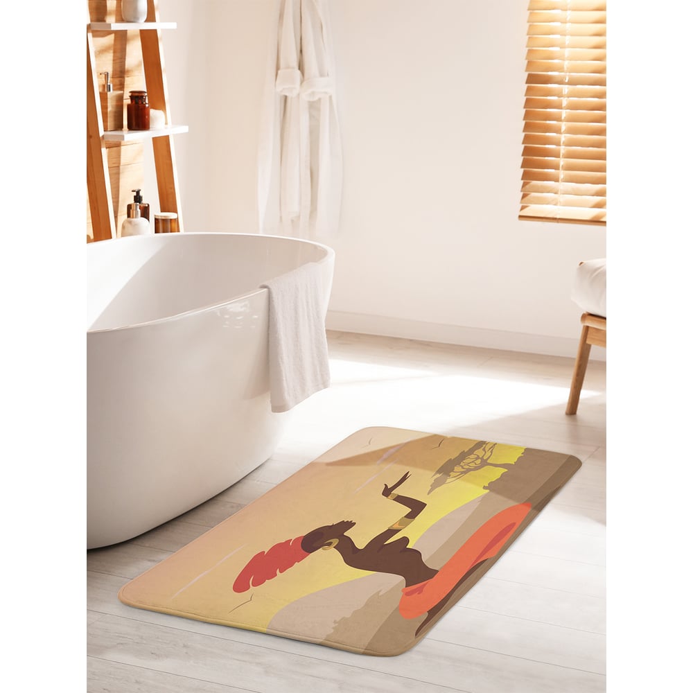 Изображение товара Коврик для ванной комнаты и туалета противоскользящий JOYARTY Африканские мечты 60х100 см