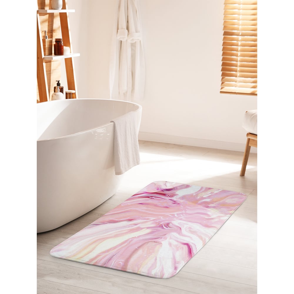 Изображение товара Противоскользящий коврик для ванной комнаты JOYARTY 60х100 см "Сияние мрамора"