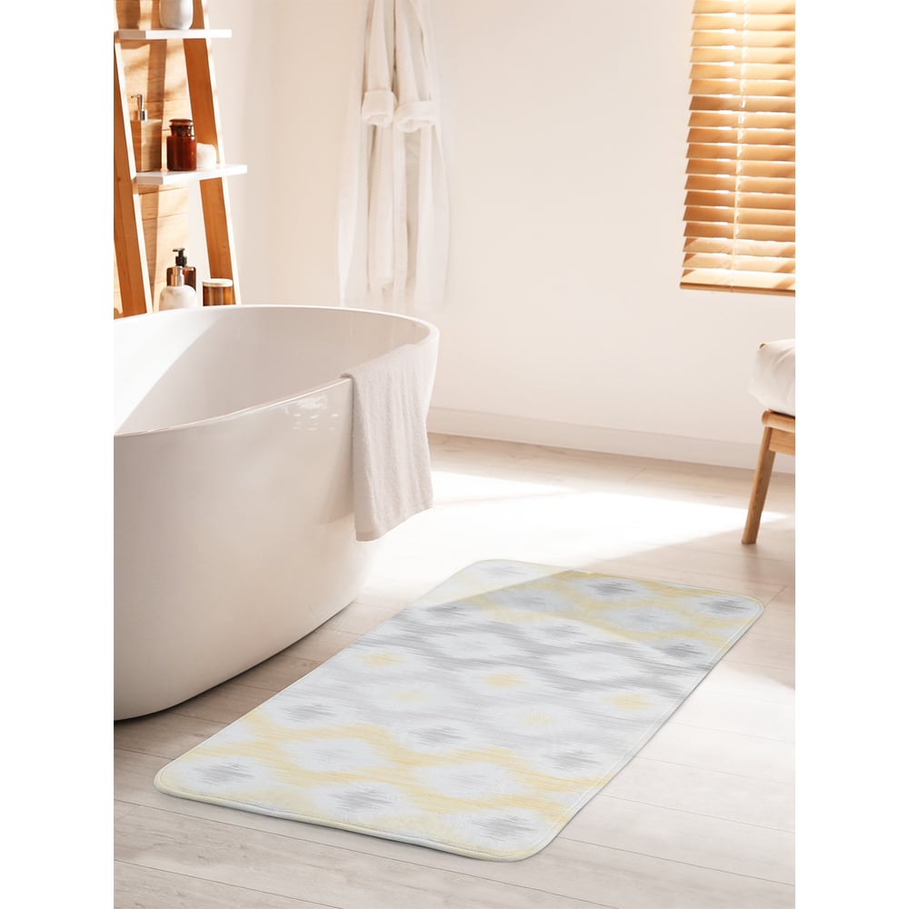 Изображение товара Противоскользящий коврик для ванной комнаты JOYARTY 60x100 см ромбовидные зигзаги