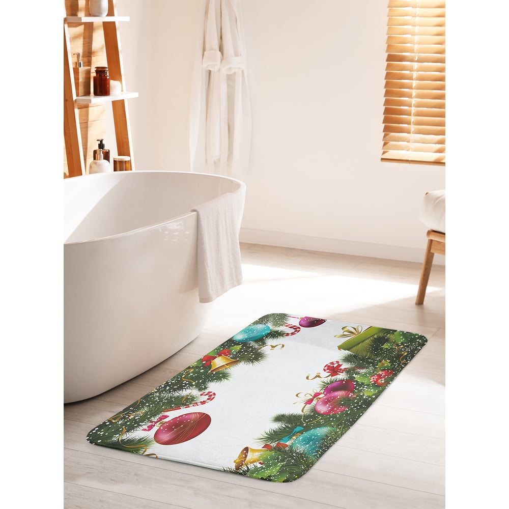 Изображение товара Коврик для ванной комнаты и туалета противоскользящий JOYARTY "Игрушки и подарки" 60х100 см bath_37035_60x100