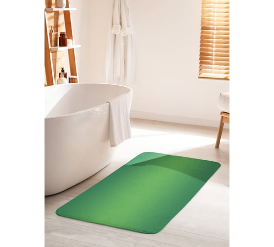 Изображение товара Коврик для ванной комнаты и туалета противоскользящий JOYARTY "Сочная зелень" 60х100 см bath_23569_60x100