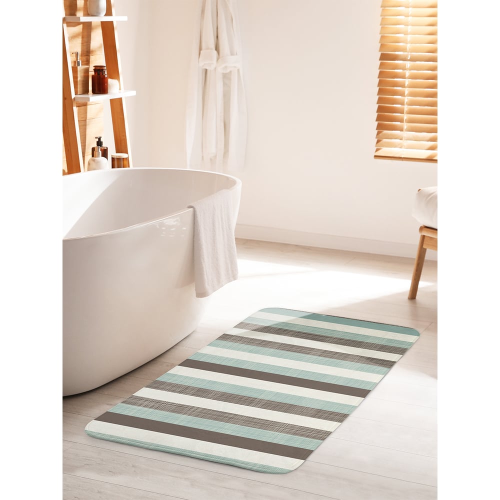Изображение товара Противоскользящий коврик для ванной JOYARTY 60х100 см полосатый