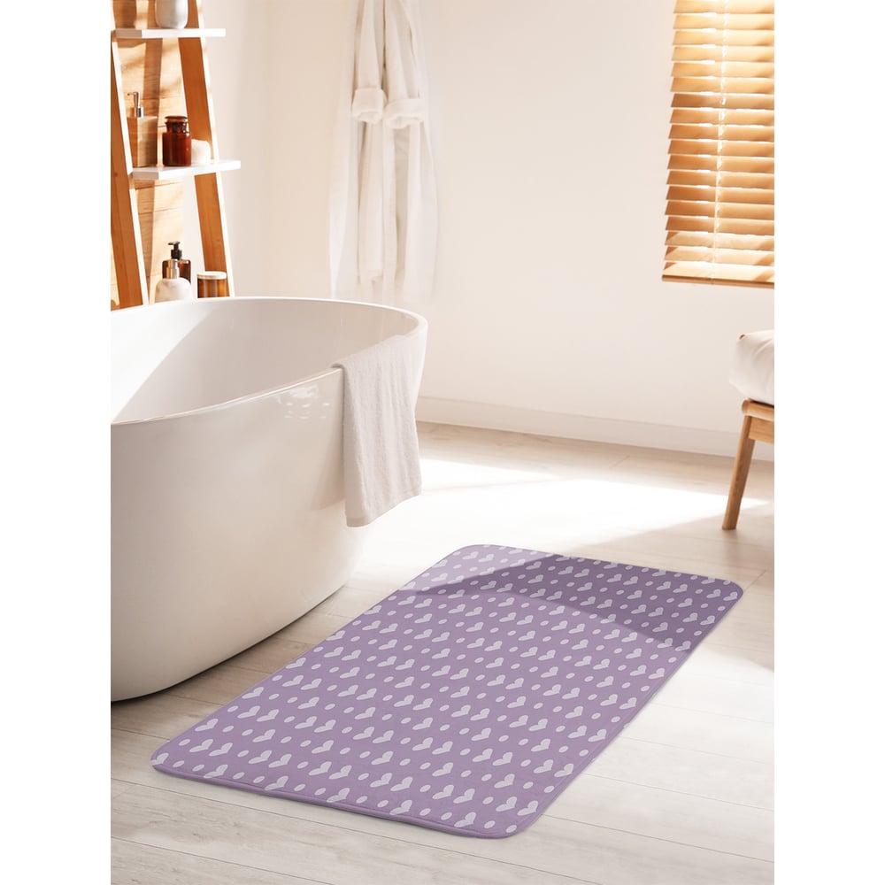 Изображение товара Коврик для ванной комнаты и туалета противоскользящий JOYARTY Хаус сердец 60х100 см