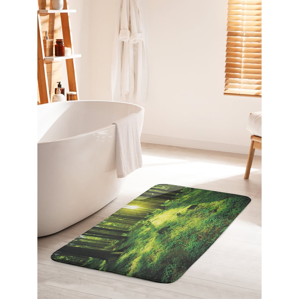 Изображение товара Коврик для ванной комнаты противоскользящий JOYARTY 60x100 см Сочный лес