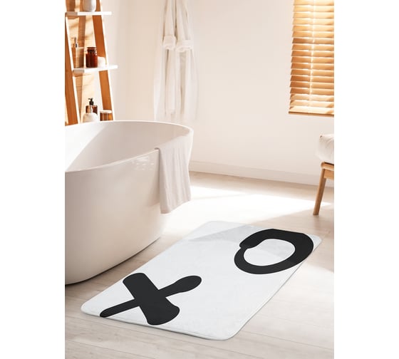 Изображение товара Коврик для ванной комнаты и туалета противоскользящий JOYARTY "Поцелуй и объятия" 60х100 см bath_36447_60x100