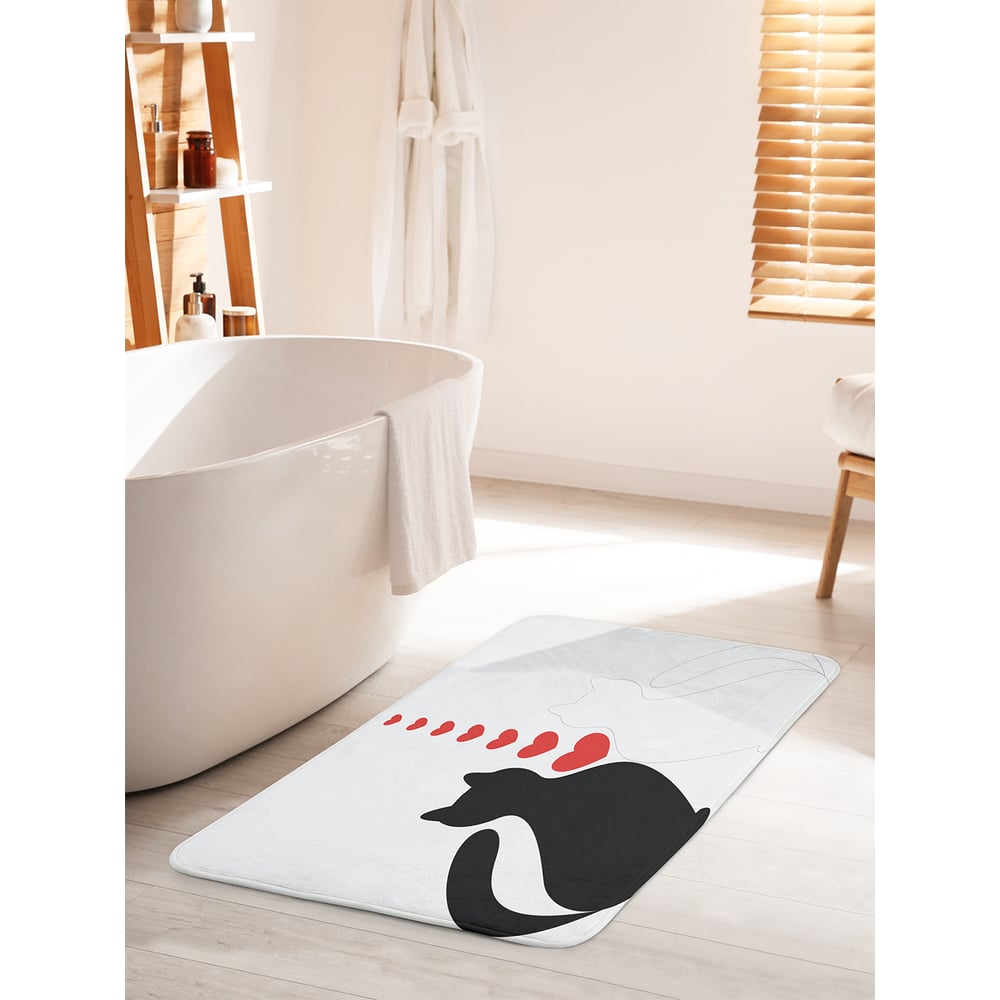 Изображение товара Коврик для ванной JOYARTY противоскользящий 'Девять жизней кошки' 60х100 см