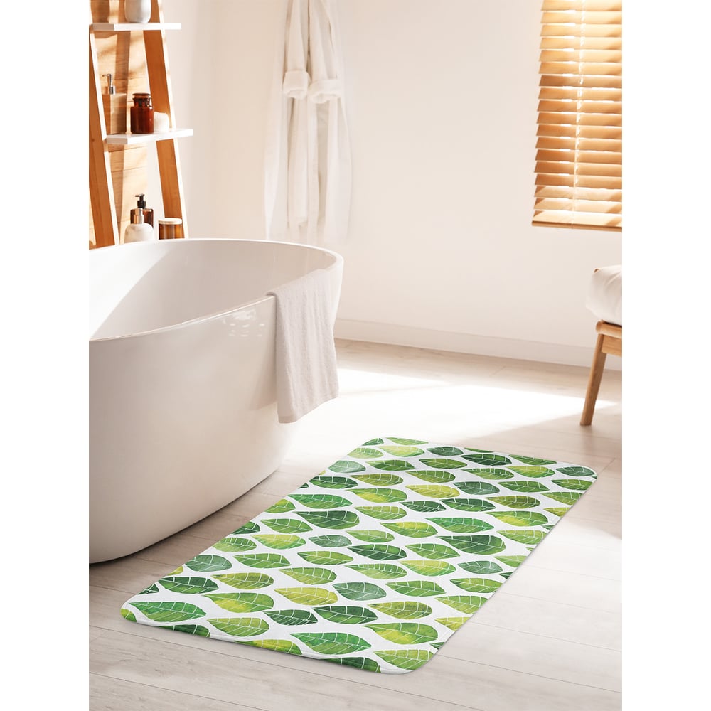 Изображение товара Коврик для ванной комнаты и туалета противоскользящий JOYARTY 60x100 см зелень