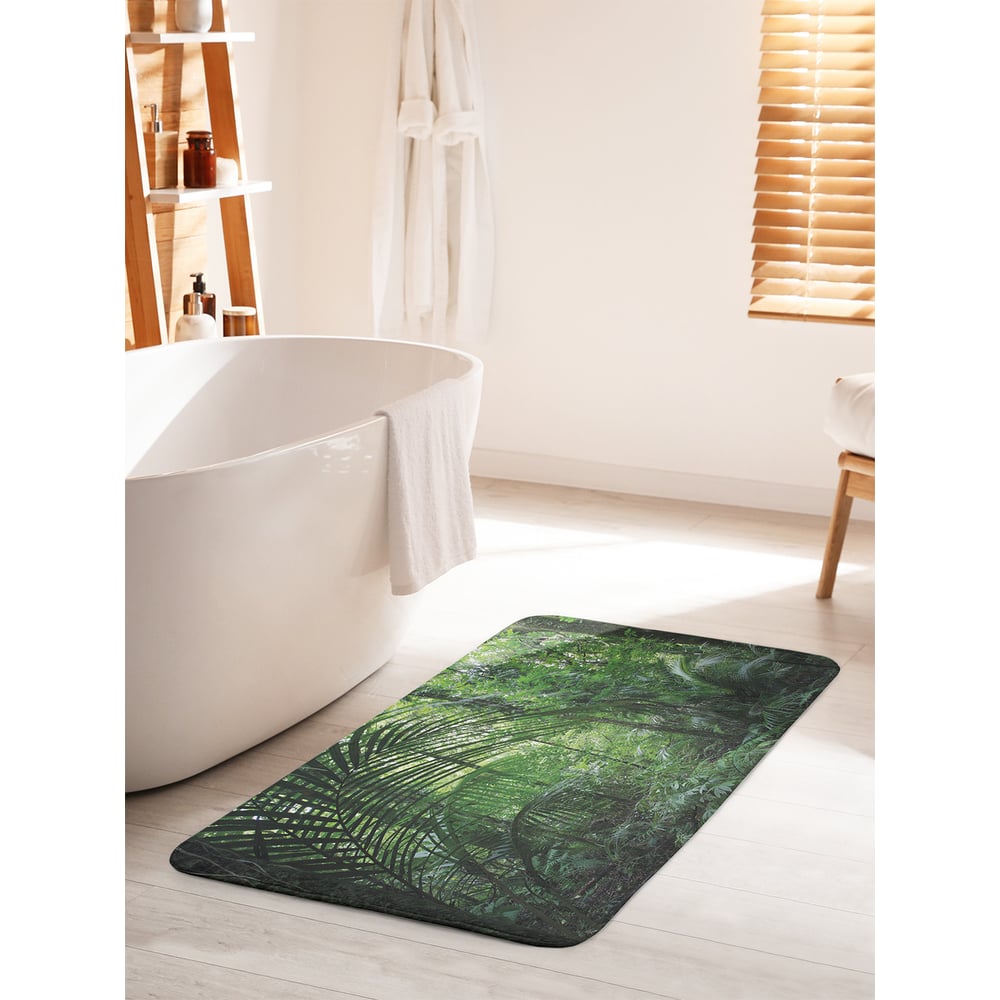 Изображение товара Коврик для ванной комнаты противоскользящий 60х100 см JOYARTY Таинственные джунгли