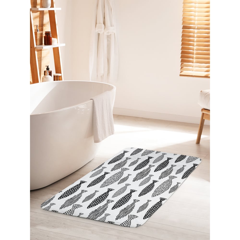 Изображение товара Коврик для ванной комнаты противоскользящий JOYARTY 60х100 см чешуйчатые рыбки