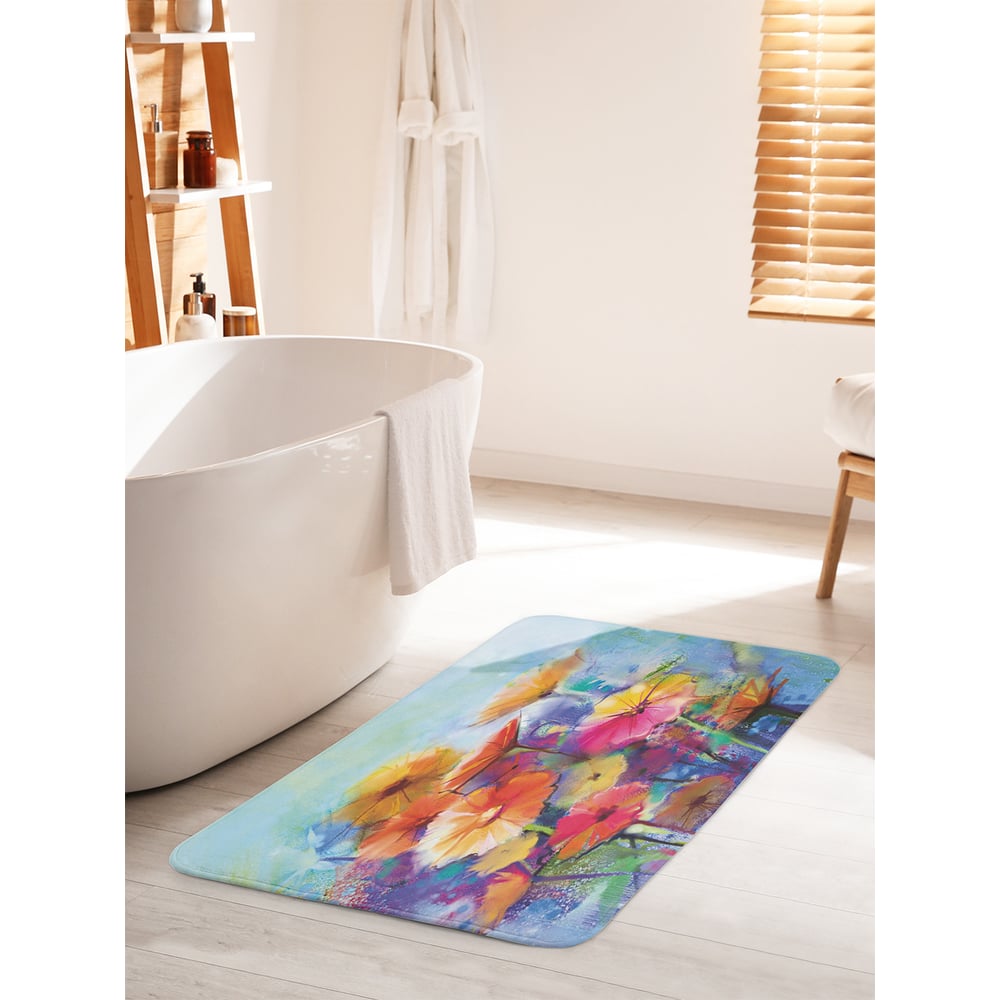 Изображение товара Противоскользящий коврик для ванной комнаты JOYARTY "Духовный букет" 60x100 см