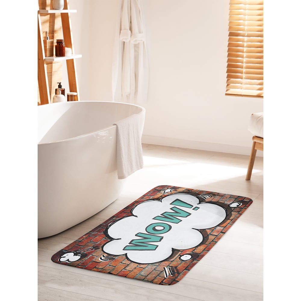 Изображение товара Коврик для ванной комнаты и туалета противоскользящий 60х100 см JOYARTY "Удивительное граффити"