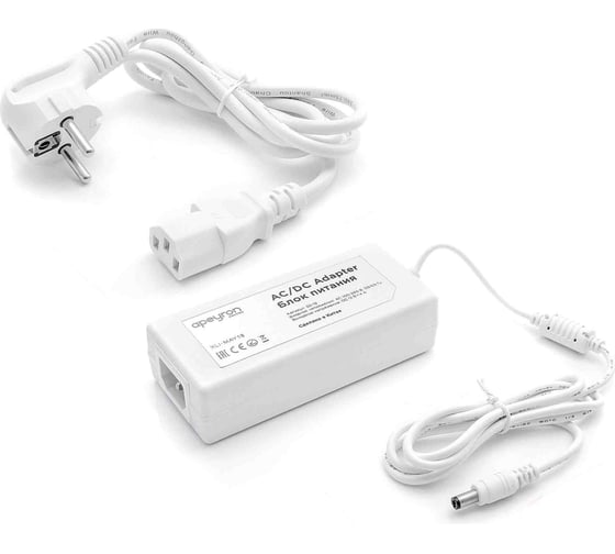 Изображение товара Блок Питания Apeyron Адаптер 12В, 48 Вт, IP44, 4А, разъем 2,5х5,5мм, пластик, 03-19