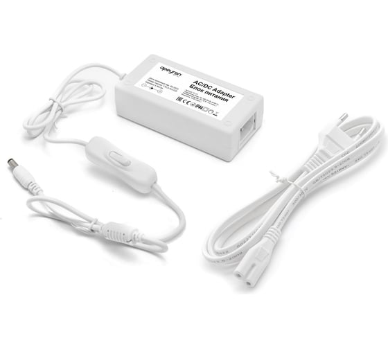 Изображение товара Блок Питания Apeyron Адаптер 12В, 72 Вт, IP44, 6А, разъем 2,5х5,5мм, пластик, 03-21