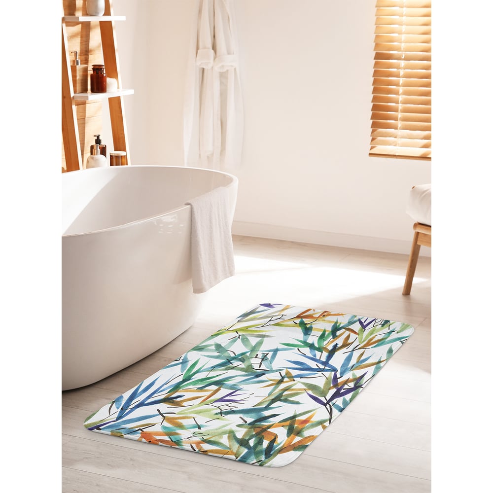 Изображение товара Коврик для ванной комнаты и туалета JOYARTY Краски листьев 60x100 см с антискользящим покрытием