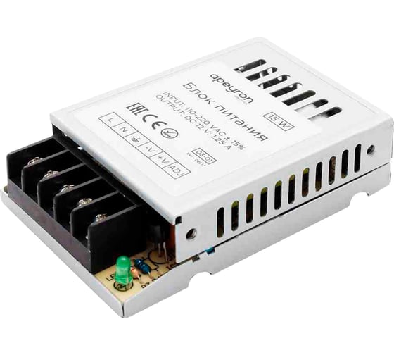 Изображение товара Блок питания Apeyron 12В, 15 Вт, IP20, 1.25А, металл, 78х48х20мм 03-01