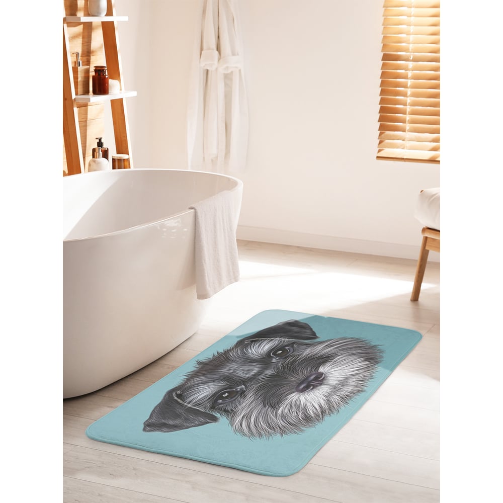 Изображение товара Коврик для ванной комнаты и туалета противоскользящий 60х100 см JOYARTY Пушистая морда