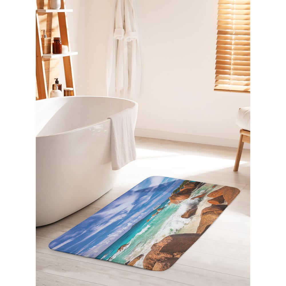 Изображение товара Коврик для ванной комнаты противоскользящий JOYARTY 60х100 см безопасный