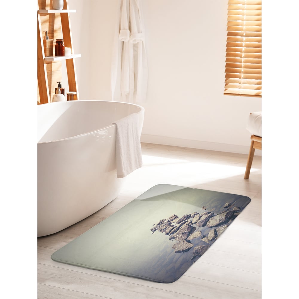 Изображение товара Коврик для ванной комнаты противоскользящий JOYARTY "Каменная дорога" 60х100 см