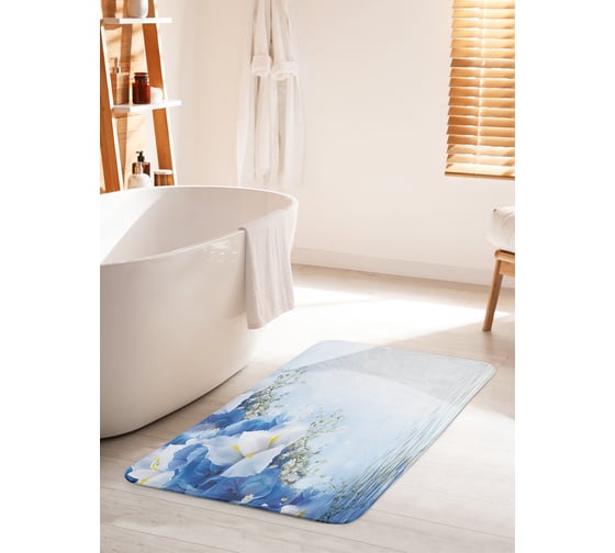 Изображение товара Коврик для ванной комнаты и туалета противоскользящий JOYARTY "Цветение над водой" 60х100 см bath_33951_60x100