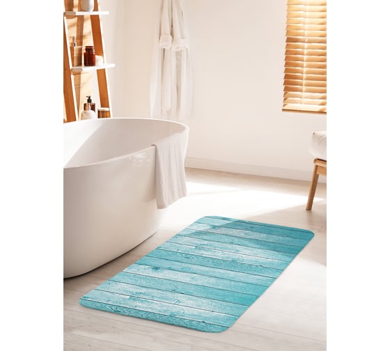 Изображение товара Коврик для ванной комнаты и туалета противоскользящий JOYARTY "Под цвет неба" 60х100 см bath_33964_60x100