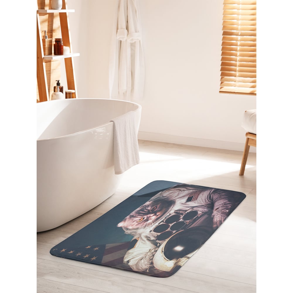 Изображение товара Коврик противоскользящий для ванной JOYARTY кот-космонавт 60х100 см