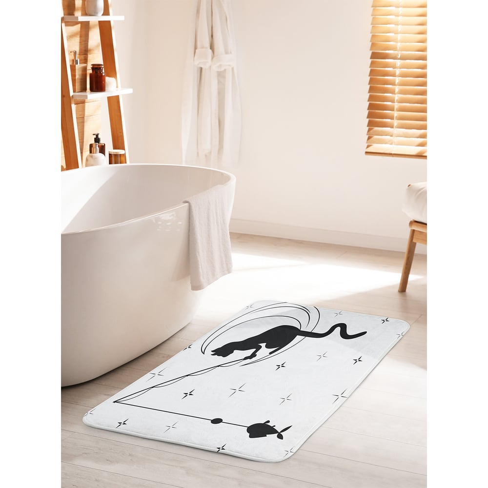 Изображение товара Коврик для ванной комнаты и туалета противоскользящий JOYARTY "Рыбалка на луне" 60х100 см bath_36613_60x100