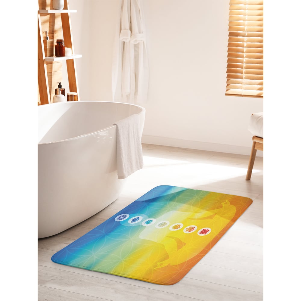 Изображение товара Коврик для ванной комнаты противоскользящий 60х100 см JOYARTY "Философия медитации"