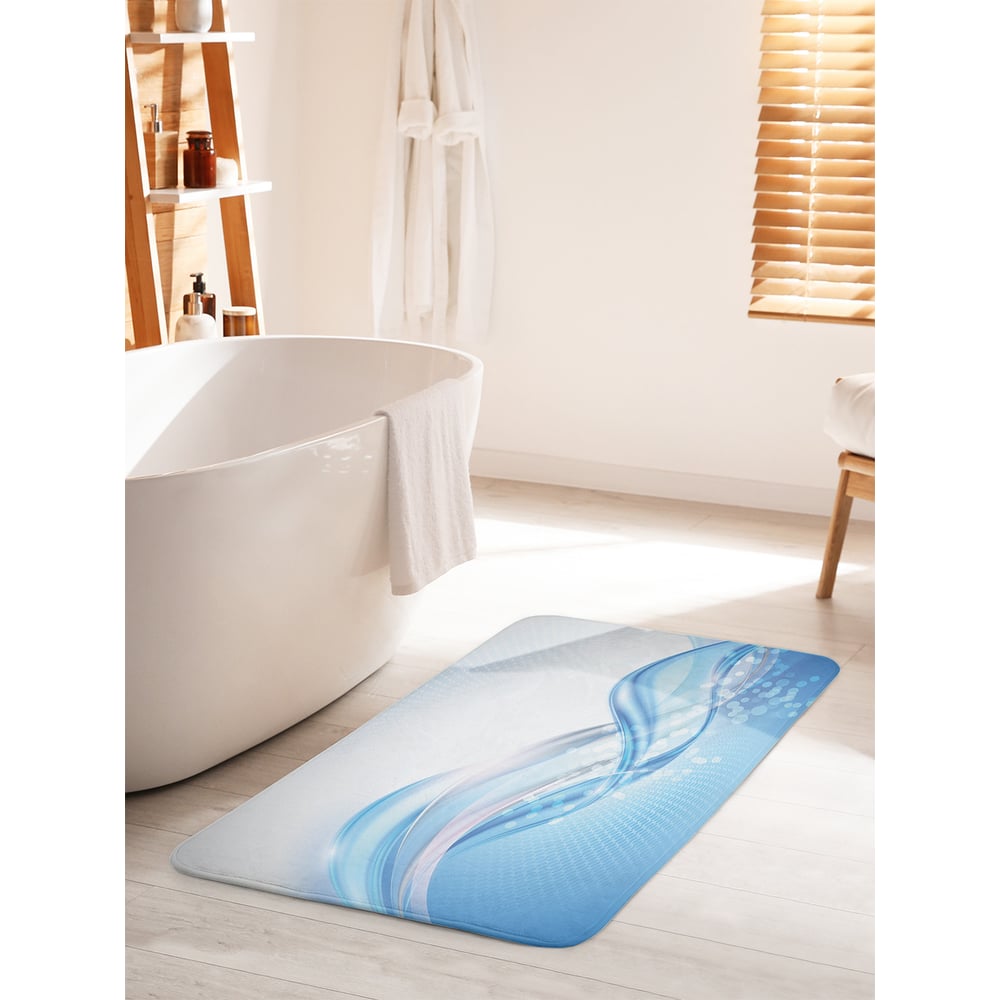Изображение товара Коврик для ванной комнаты и туалета противоскользящий JOYARTY "Водное буйство" 60х100 см bath_22229_60x100