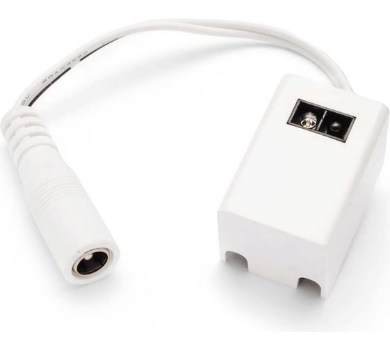 Изображение товара Коннектор Apeyron со встроенным ИК-выключателем, шнур 15см, DC 5,5х2,5 мама к блоку питания 24В 09-28