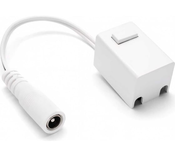 Изображение товара Коннектор Apeyron со встроенным выключателем, шнур 150мм, DC 5,5х2,5 мама, к блоку питания 24В 09-27