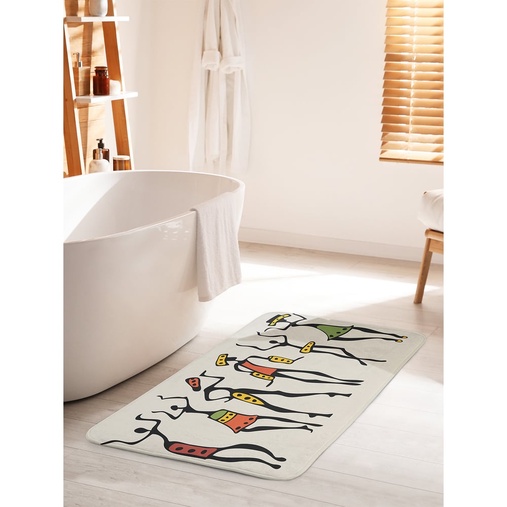 Изображение товара Коврик для ванной комнаты JOYARTY Африканское веселье 60x100 см противоскользящий