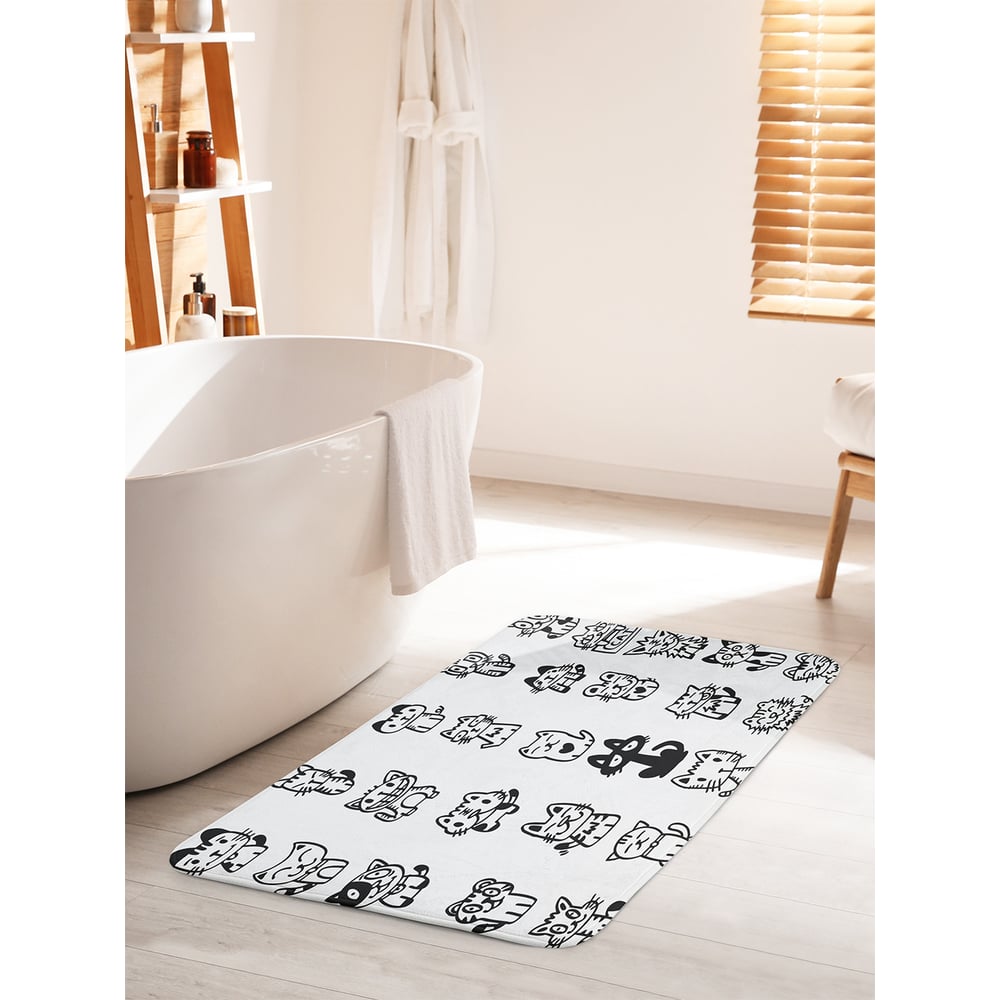 Изображение товара Коврик для ванной комнаты JOYARTY "Нарисованные коты" противоскользящий 60x100 см