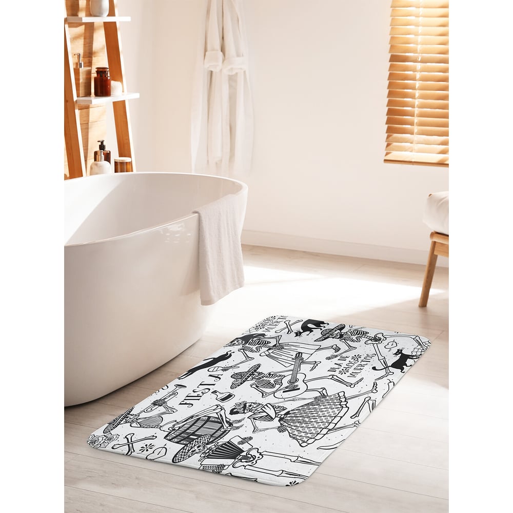 Изображение товара Коврик для ванной комнаты и туалета JOYARTY Фиеста у скелетов 60х100 см