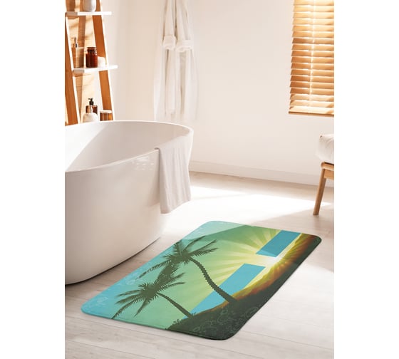 Изображение товара Коврик для ванной комнаты и туалета противоскользящий JOYARTY "Солнечная дорожка" 60х100 см bath_27814_60x100