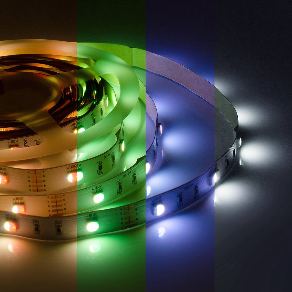 Изображение товара Светодиодная лента Apeyron 12В 7,2 Вт/м 100 светодиодов RGB холодный белый