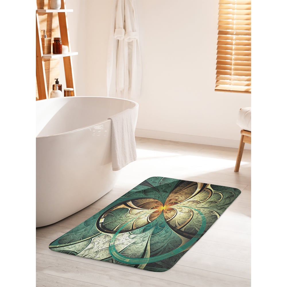 Изображение товара Коврик для ванной комнаты противоскользящий JOYARTY 60х100 см "Круги бесконечности"