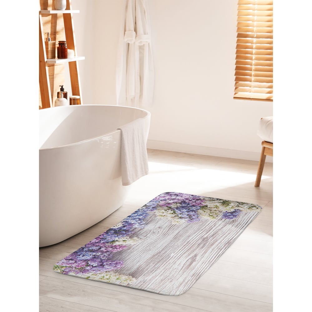 Изображение товара Коврик для ванной комнаты противоскользящий JOYARTY 60x100 см Цветущая сирень