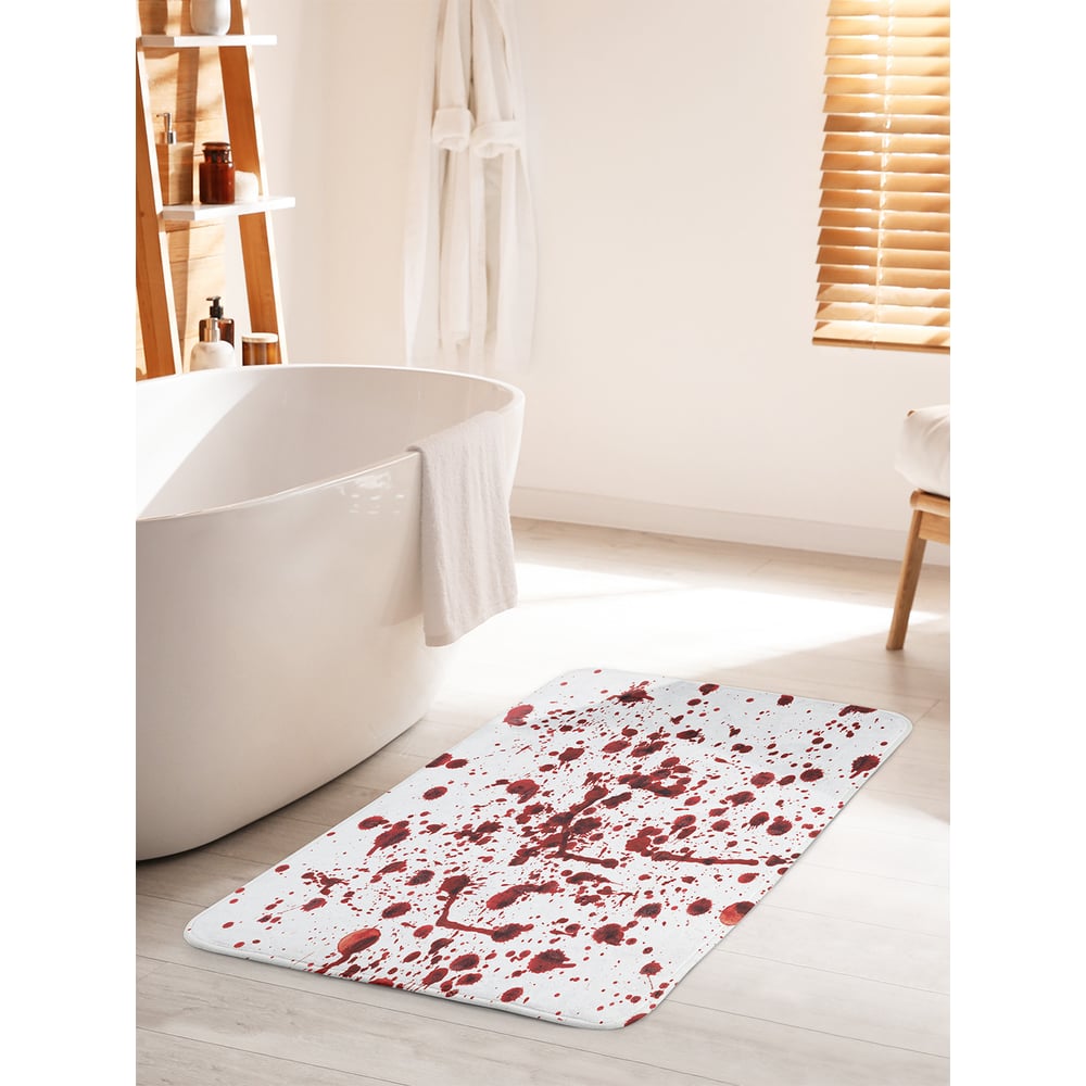 Изображение товара Коврик для ванной комнаты JOYARTY "Кровавые следы", 60х100 см, антискользящий