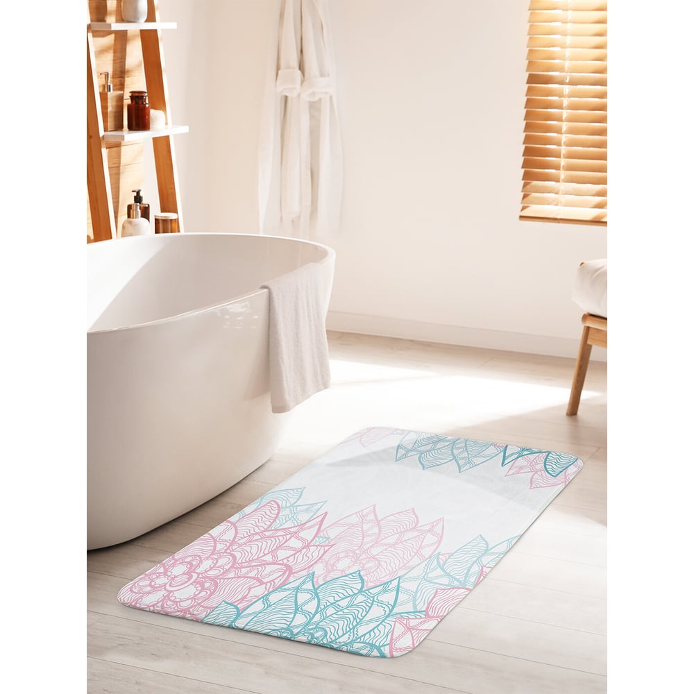 Изображение товара Коврик для ванной JOYARTY 'Ажурные цветы' 60x100 см