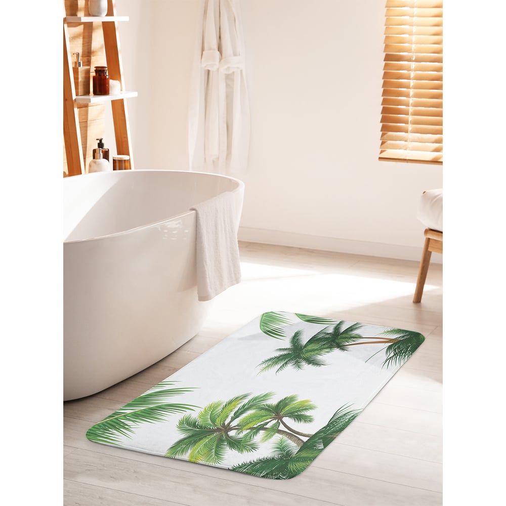 Изображение товара Коврик для ванной комнаты и туалета противоскользящий JOYARTY 60х100 см Пальмы