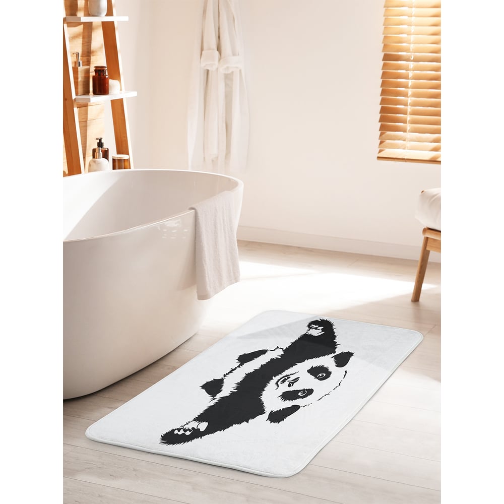 Изображение товара Коврик для ванной комнаты противоскользящий JOYARTY "Перевернутая панда" 60х100 см