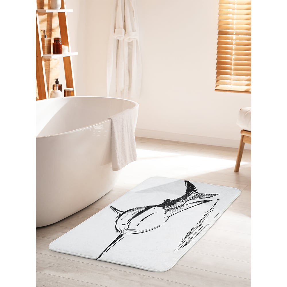 Изображение товара Коврик для ванной комнаты и туалета JOYARTY Акула наблюдает 60х100 см противоскользящий