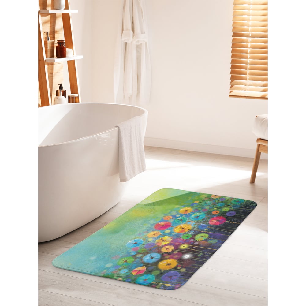 Изображение товара Коврик для ванной комнаты и туалета JOYARTY Поле одуванчиков 60x100 см противоскользящий