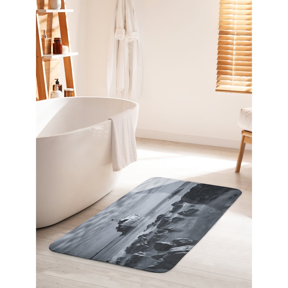 Изображение товара Противоскользящий коврик для ванной JOYARTY 60х100 см Берег в скалах
