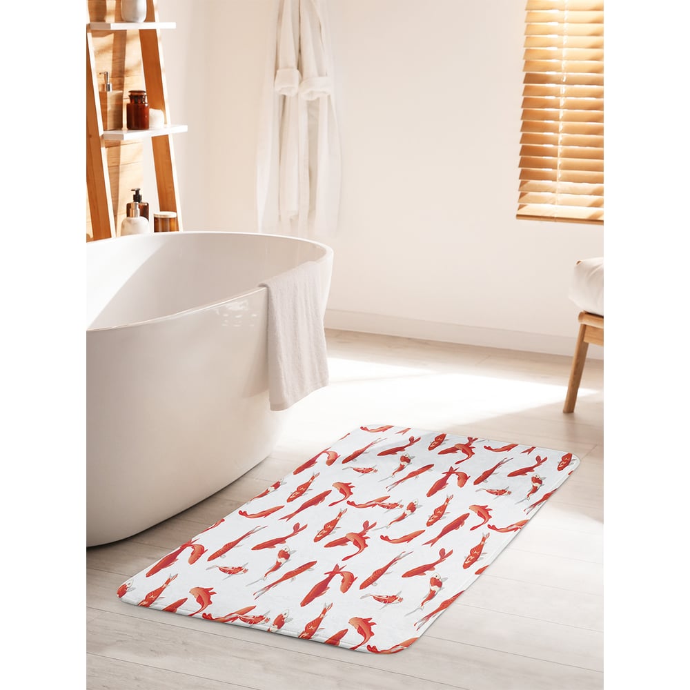 Изображение товара Коврик для ванной комнаты противоскользящий JOYARTY Рыбный хаос 60х100 см Изображение товара Коврик для ванной комнаты противоскользящий JOYARTY Рыбный хаос 60х100 см