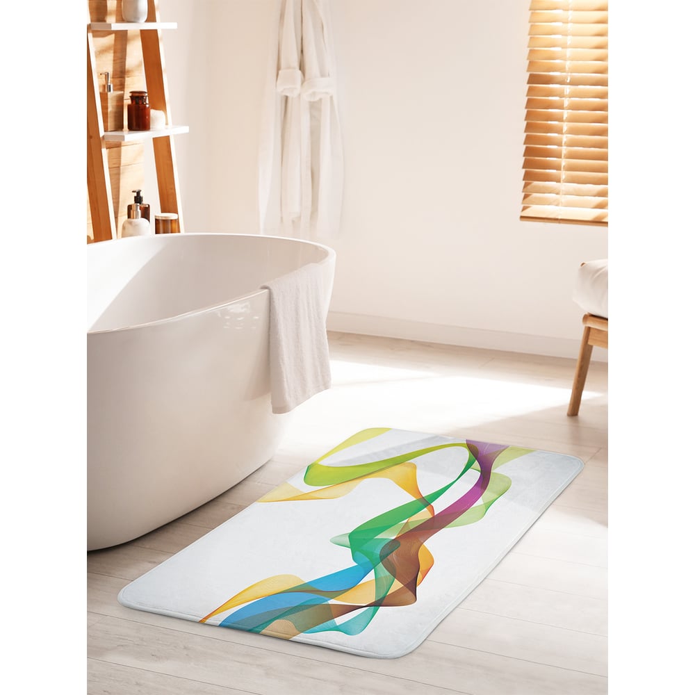 Изображение товара Коврик для ванной комнаты и туалета противоскользящий JOYARTY "Краски путешественники" 60х100 см bath_22235_60x100