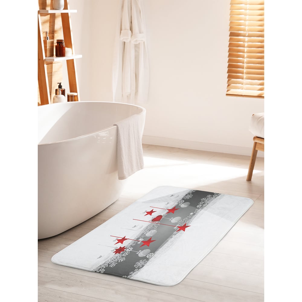 Изображение товара Коврик для ванной комнаты противоскользящий JOYARTY 60х100 см "Снежный праздник"